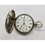 Antique Silver full hunter Fusee Pocket watch Dent watch makers to the Queen Strand london