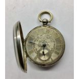 Antique Silver dial Fusee Pocket watch , W Wyting London watch is ticking when wound chester