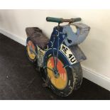 Vintage fairground carousel motorbike