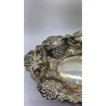 Ornate Antique Silver Fruit Bowl full chester silver hallmarks