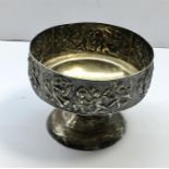 Victorian Silver Bowl full London silver Hallmarks embossed figures on border