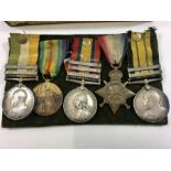 set of WW1 & Boer War Medal includes queens & Kings south africa medals the Africa general sevice me