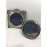 2 Antique Silver Picture Frames A/F