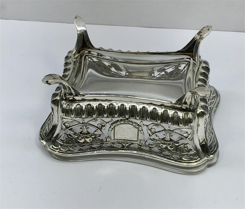 Continental 800 Silver Glass Lined Dish - Image 4 of 4
