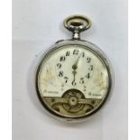 Silver Open Faced 8 Day Pocket Watch