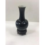 Antique Period Chinese Black Glazed Vase