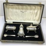 Boxed Mappin & Webb Ltd Silver Cruet Set silver weight 108g