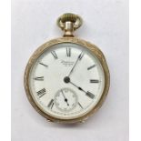 Large Antique Gold Plated open Face American Waltham Watch Co Pocket watch