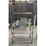 Tall metal rack