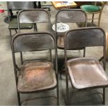 6 Metal folding chairs