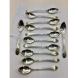 Set of 12 Dutch Silver Tea Spoons full dutch silver hallmarks