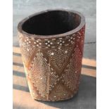 Inlaid wood planter