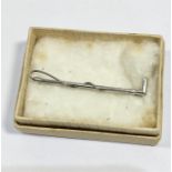 Continental 333 White Gold Hunting Whip Brooch
