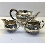 Antique 3 Piece Silver Batchelors Tea Service by Goldsmiths Silversmith & Co