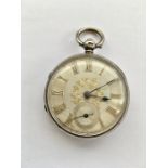 Victorian silver Dial Fusee Pocket Watch by G.Thomson Glasgow