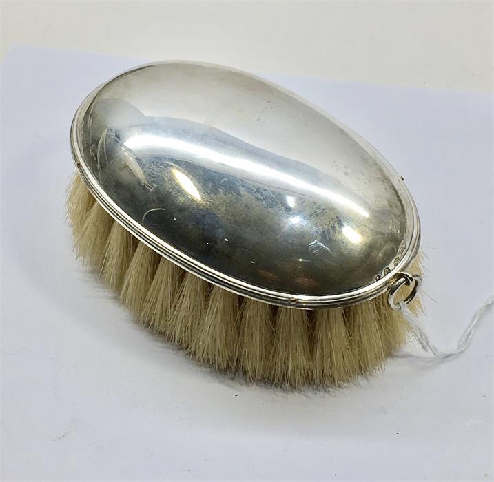 Large Dutch Silver Clothes Brush full dutch silver hallmarks - Image 3 of 3