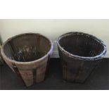 2 Large wicker baskets