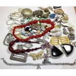 Large Collection of misc Antique vintage and later Costume Jewellery