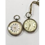 2 Victorian Silver Fob Watches