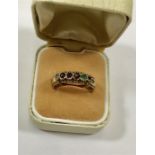 9ct Gold gem set dress ring