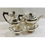 4 Piece Silver Tea Service in good condition silver weight 1861 grams