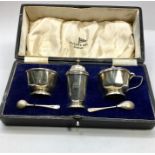 Walker & Hall Silver Cruet Set