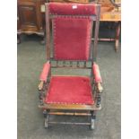 Antique Mahogany American rocking chair