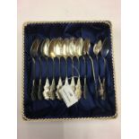 Boxed Set of 12 Dutch Silver Coffee Spoons