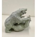 Serpentine style figure of Fighting Bears