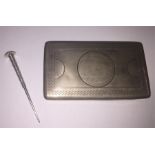 Antique Dutch Silver tobacco box with pipe tamper