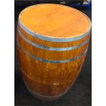 Painted barrel table