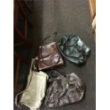 Collection of Vintage Leather Handbags includes 2 x Osprey of London , Oasis ,etc