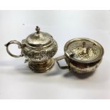 2 Antique Silver Mustard Pots 147g