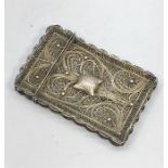 Antique Silver Filigree Card Case