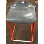 6 Retro red stacking stools