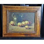 Oil on canvas Still-lifes fruits, signed J. Chatelin. 27 x 37cm. Deutsch: Öl auf Leinwand Früchte