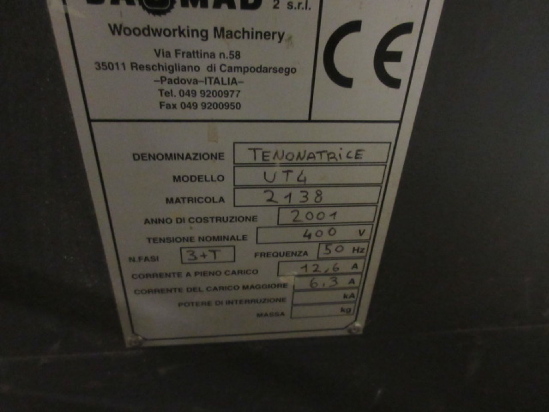 Saomad Tenonatrice model UT4 single end tenoner(20 - Image 4 of 4