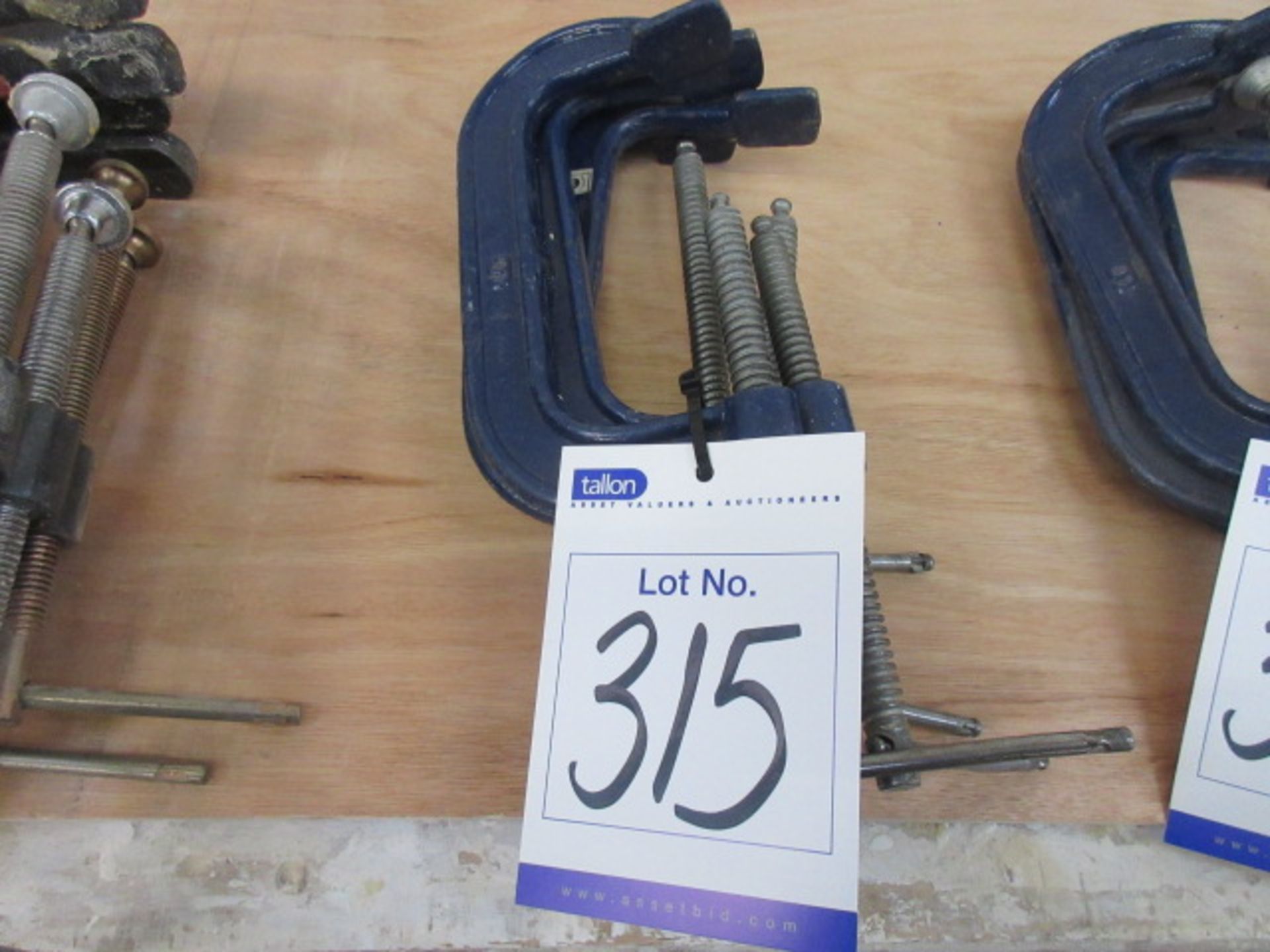 Four 6" 'G' clamps