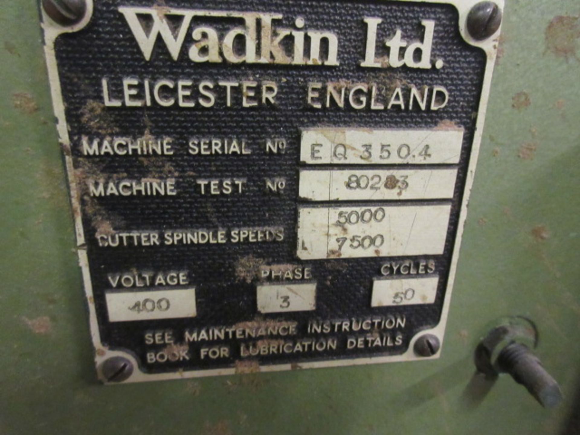 Wadkin EQ 3504 spindle moulder - Image 5 of 5