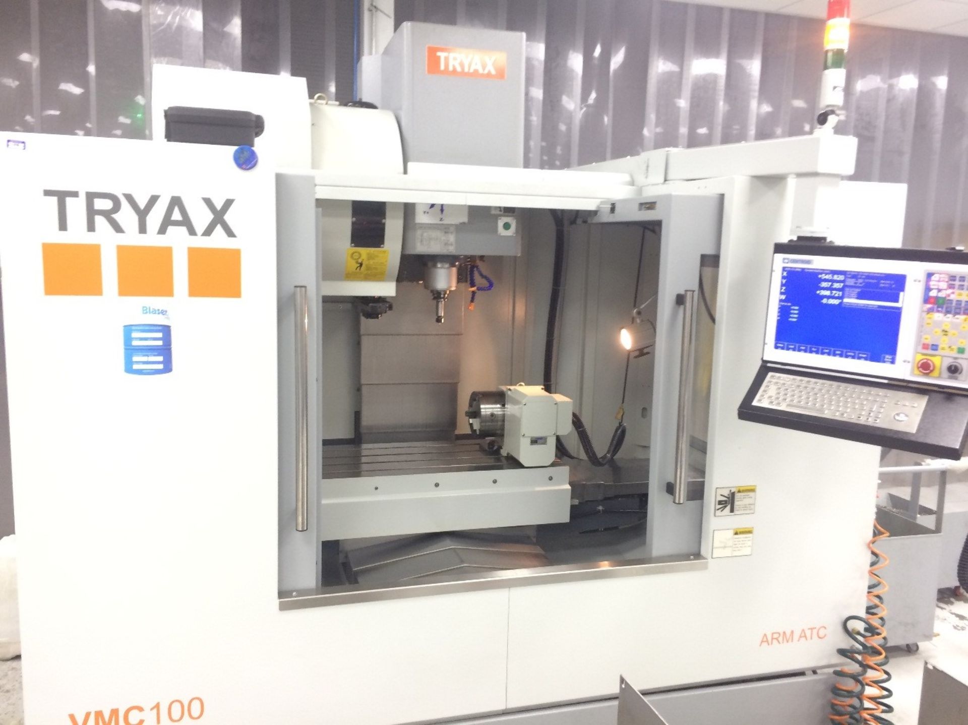 Tryax VMC 100 with 4rth axis