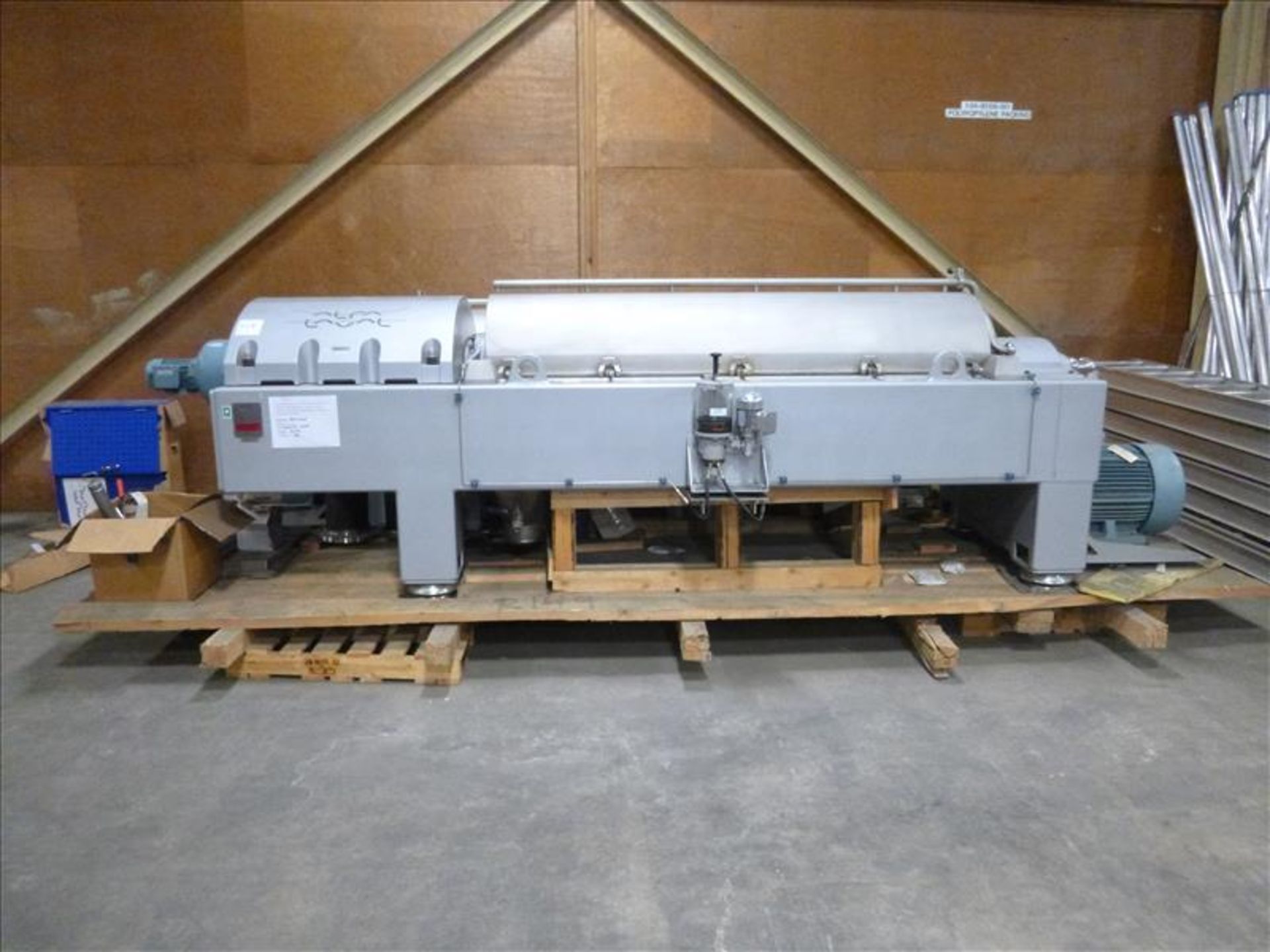 Qty. 1 Alfa Laval Centrifuge, type P2-500, ser. no. 5024270 (2008) c/w 8kNm DD Gear Reducer, 60 hp