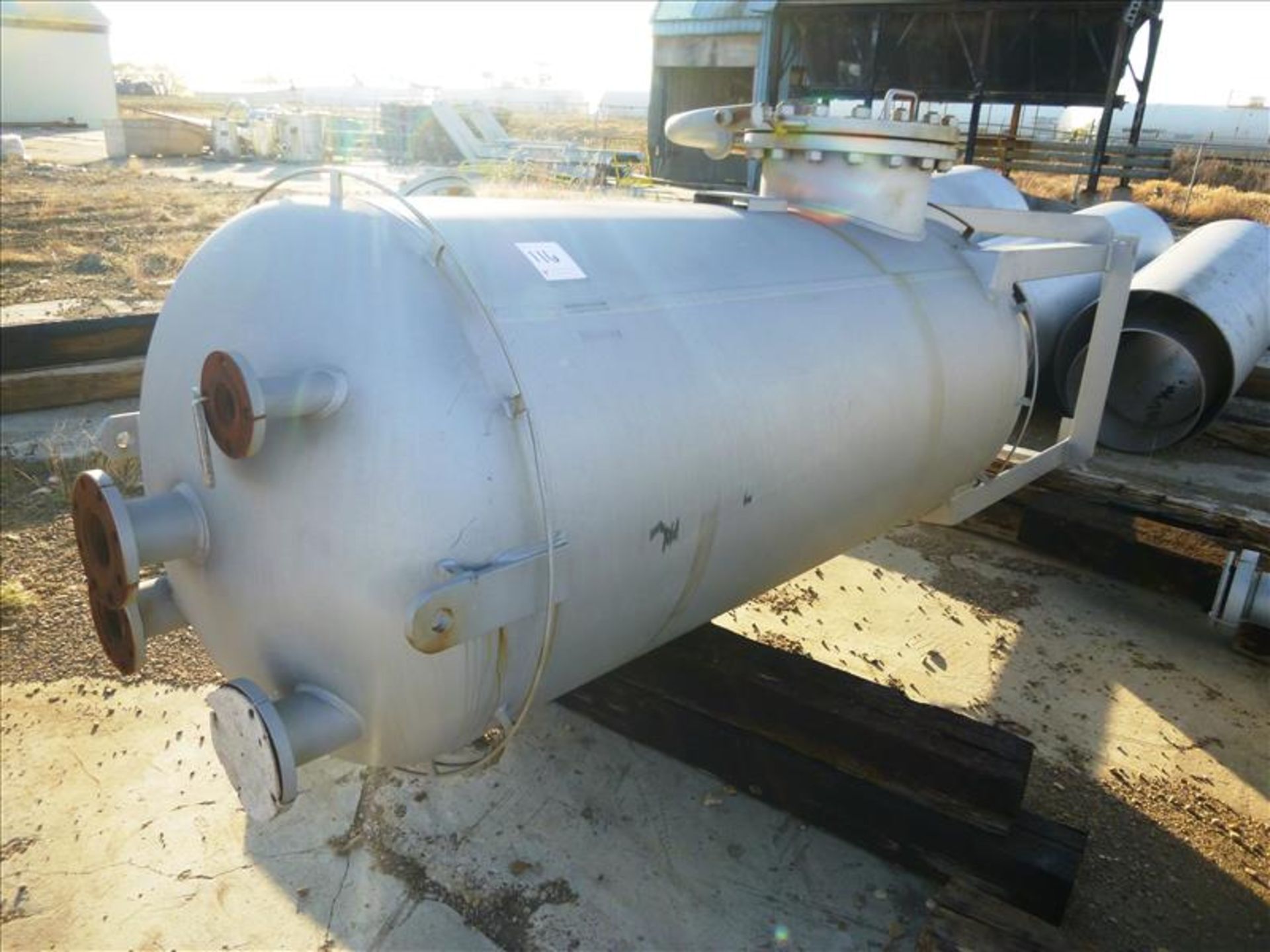 35# Steam Flash Tank, Vertical pressure vessel, ser. no. S8-3771 (2009) c/w 51" legs, Volume - 76