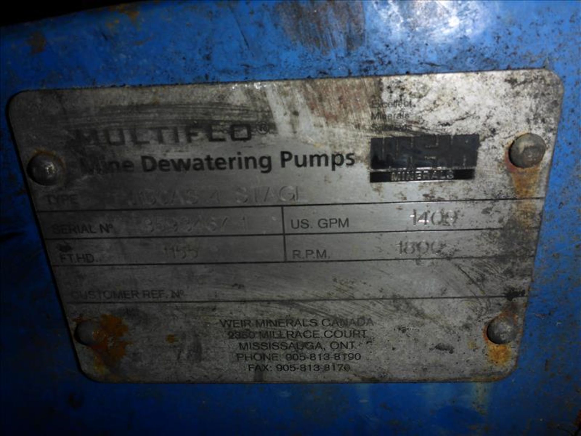 [1635A] Weir PJ150AS 4-stage pumps slurry pump NEW - Image 2 of 2