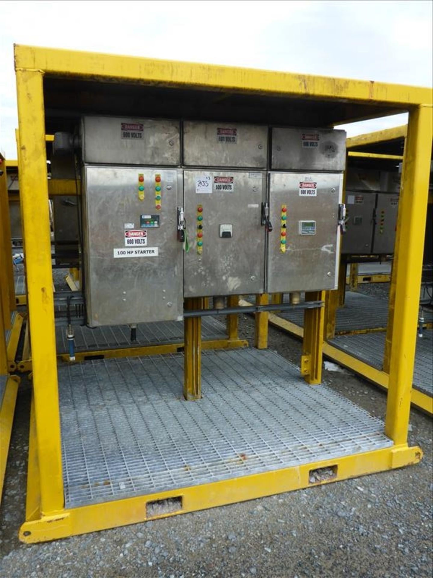 [2035] (2) misc. soft starters in skid mounted cages
