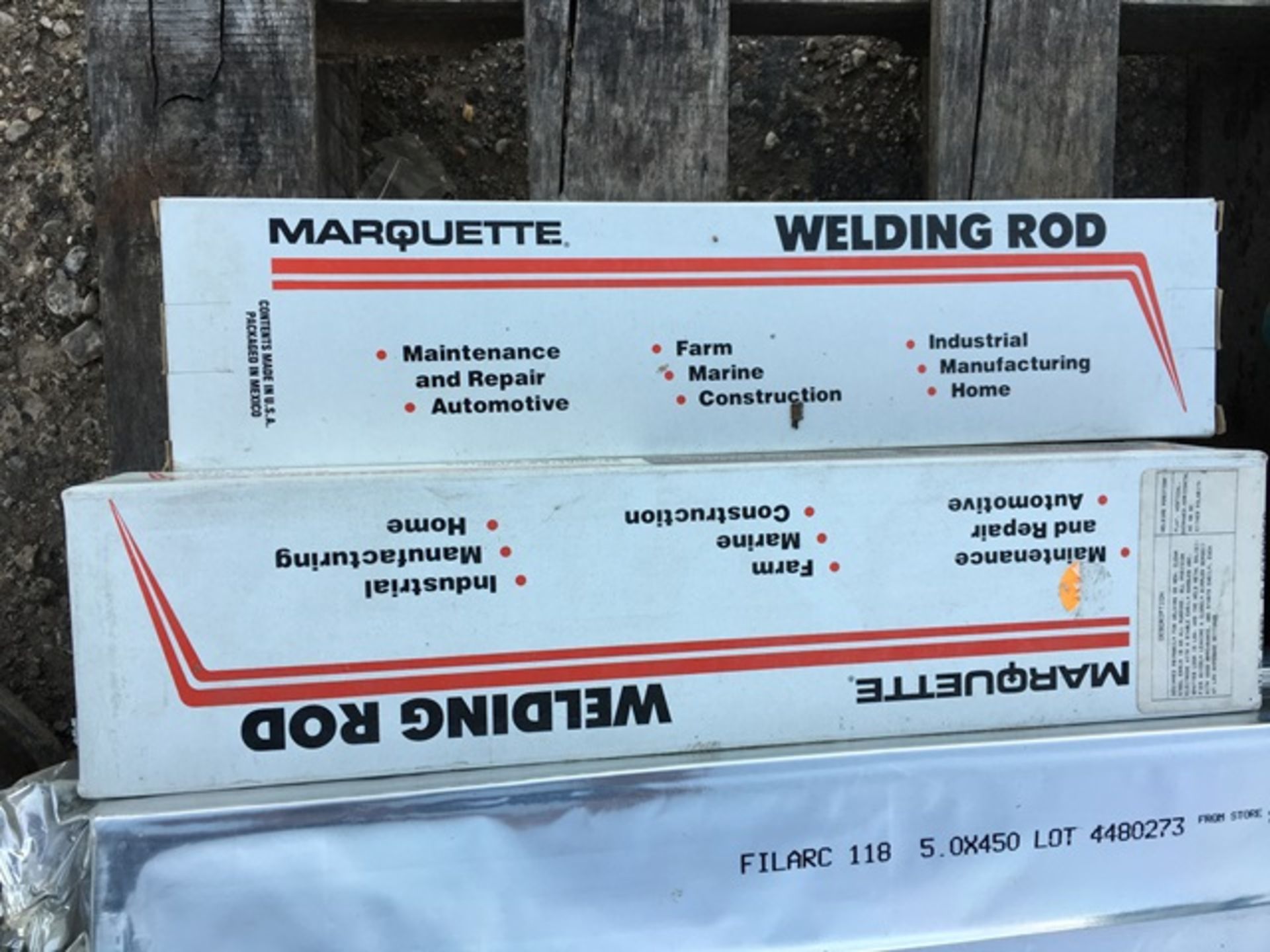 MISC QTY OF WELDING RODS, 12' 21,200 LB VERTICAL NYLON SLINGS - Image 3 of 6