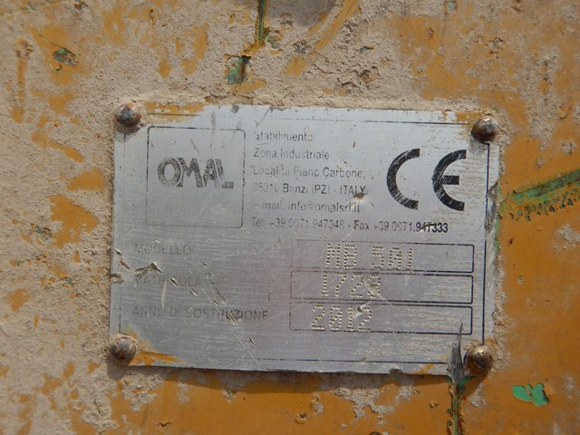 2012 OMAL MB 501 HYDRAULIC HAMMER - Image 6 of 6