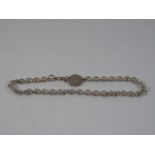 Silver necklace with lobster clasp and plaque "Please return to Tiffany & Co New York. Approx. 60g