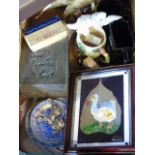 Interesting items to include metal ware, oriental box etc.