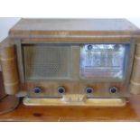 Walnut cased vintage radio