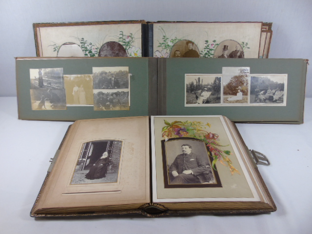 3 Vintage photo albums and contents